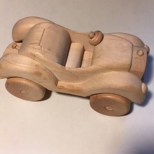 Vintage Wood classic car by Woodstock toymakers